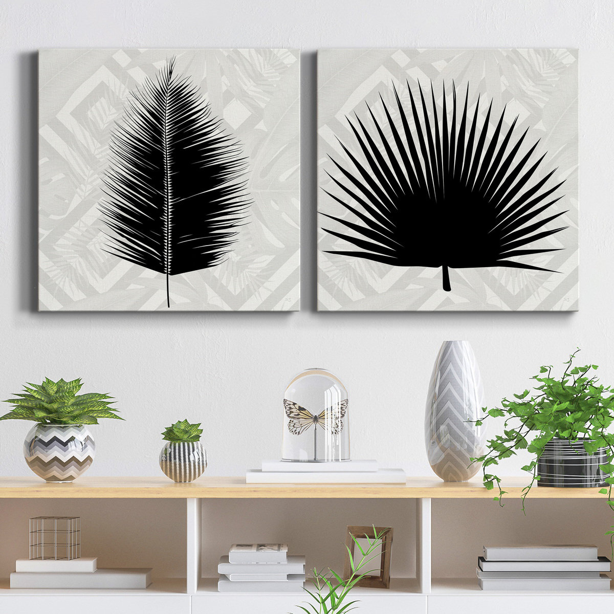 Bay Isle Home™ Feuille Exotique I - 2 Piece Wrapped Canvas Painting ...