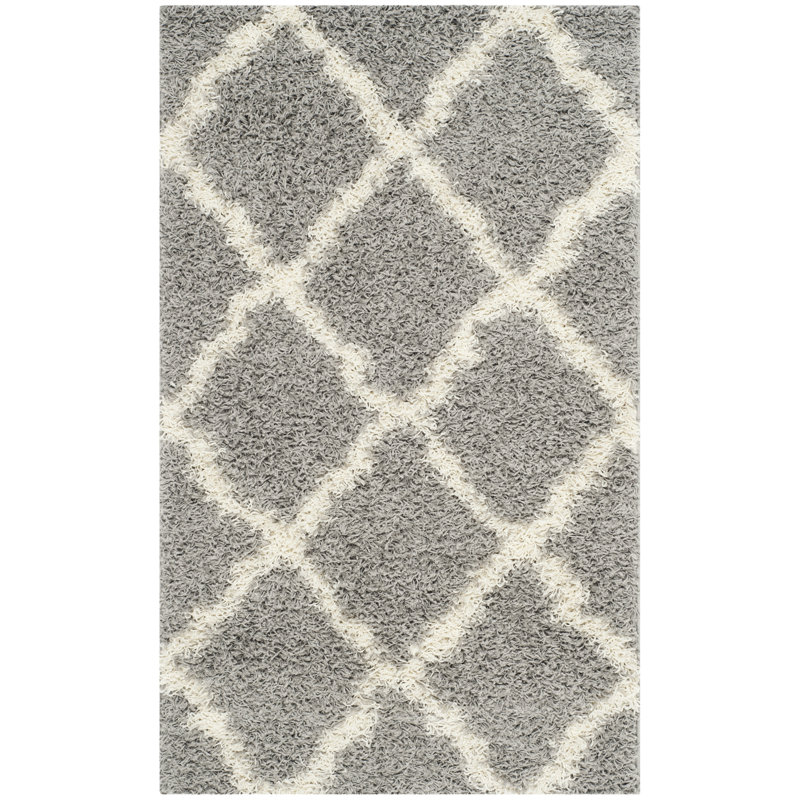 Alonnah Shag Performance Geometric Rug, Rectangle 3' x 5'