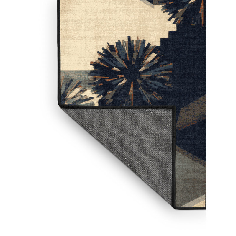 Soft Plush Eldert Cheer Squad Performance Preppy Geometric Area Rug in Gray – Black Binding, 2x4