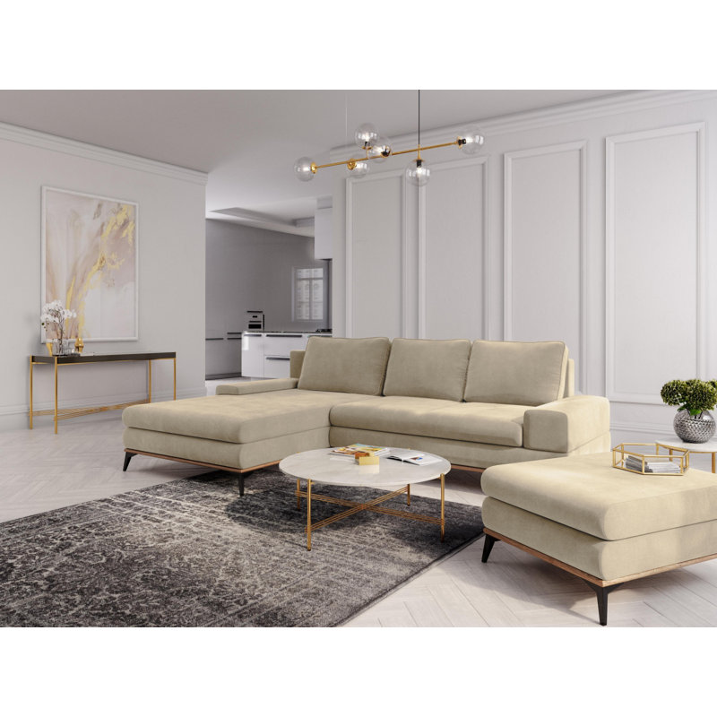 Cuiksa 5 Seater Sofa Bed, Beige, Left Hand Facing