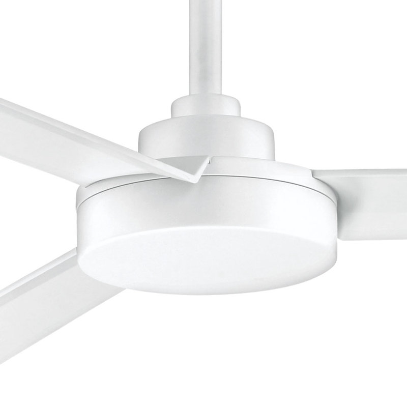 62" Roto 3 - Blade Outdoor Propeller Ceiling Fan with Wall Control, Flat White