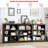 3-Tier Farmhouse Bookshelf - 39.4" Tall Adjustable Bookcase with Anti-Tip Kit - 31.5" Wide Open Storage Rack for Living Room, Office, Library - High-Density MDF Display Stand, Black-522821314-532719413