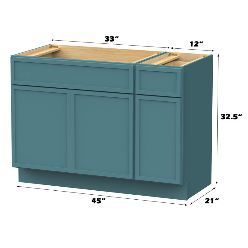 45'' Single Bathroom Vanity Base Only, Teal