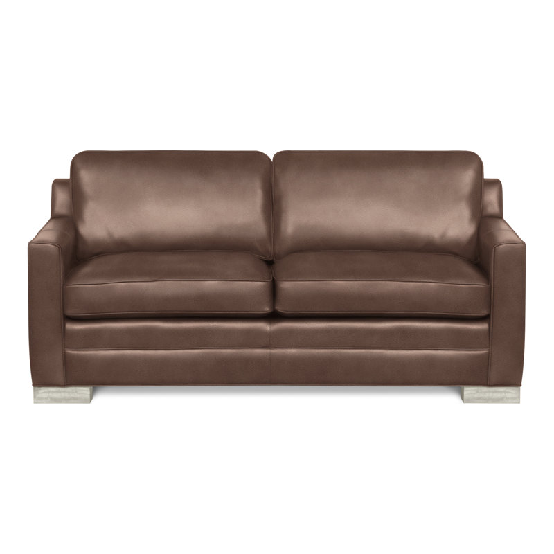 Canapé American Bungalow 81 "Summerton, Wrenn, Cuir véritable Regent Mink