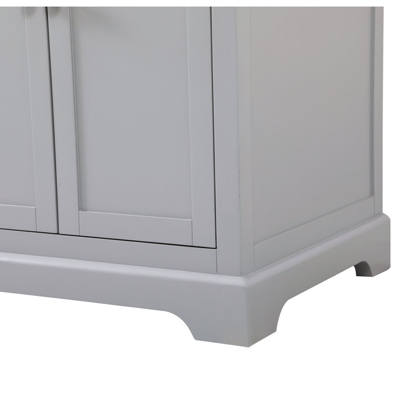Ensemble de meuble-lavabo double 60 po Pardue, gris