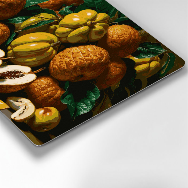 «Fruit Bacuri», art mural en métal brun, H 24 po x l 36 po