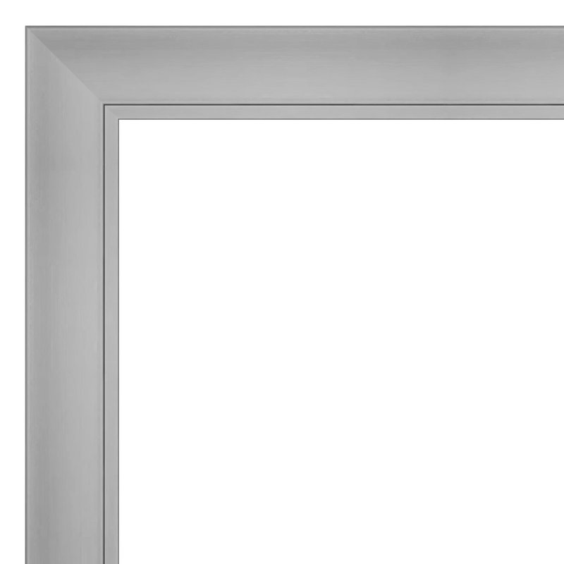 Wall Cork Small Bulletin Board, Polished Nickel, 16" x 34"