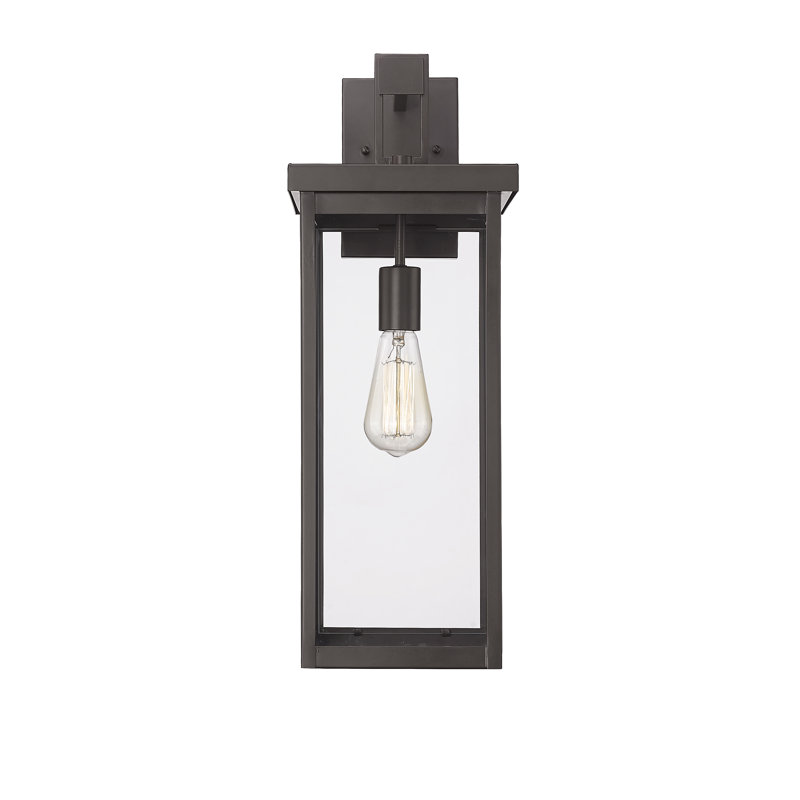 Barkeley Tall Steel Outdoor Wall Sconce, Powder Coated Bronze, 22" H x 8" W