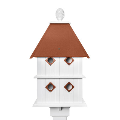 Doerun 31.25'' H x 15.25'' W x 15.25'' D Post Water Resistant Birdhouse
