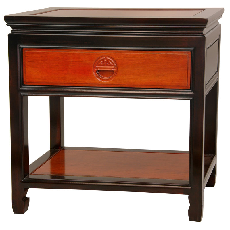 Humphries 22'' W Solid Wood Nightstand, Light and Medium Cherry Stain