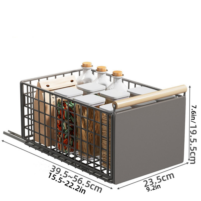Rangement escamotable sous l'évier, support de rangement multifonctionnel pour armoires de cuisine, aucun perçage requis, organisateur de tiroir à épices