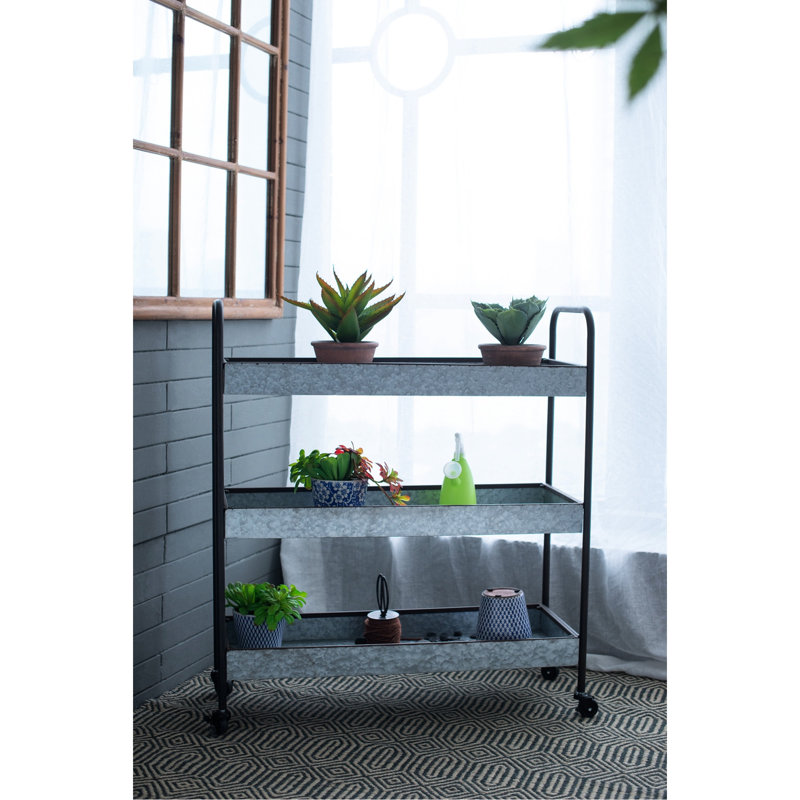 3 tablettes galvanisées de 35 po x 12,5 po x 40 po, étagère en métal pour la maison, moderne et design avec amplement d'espace de rangement industriel classique