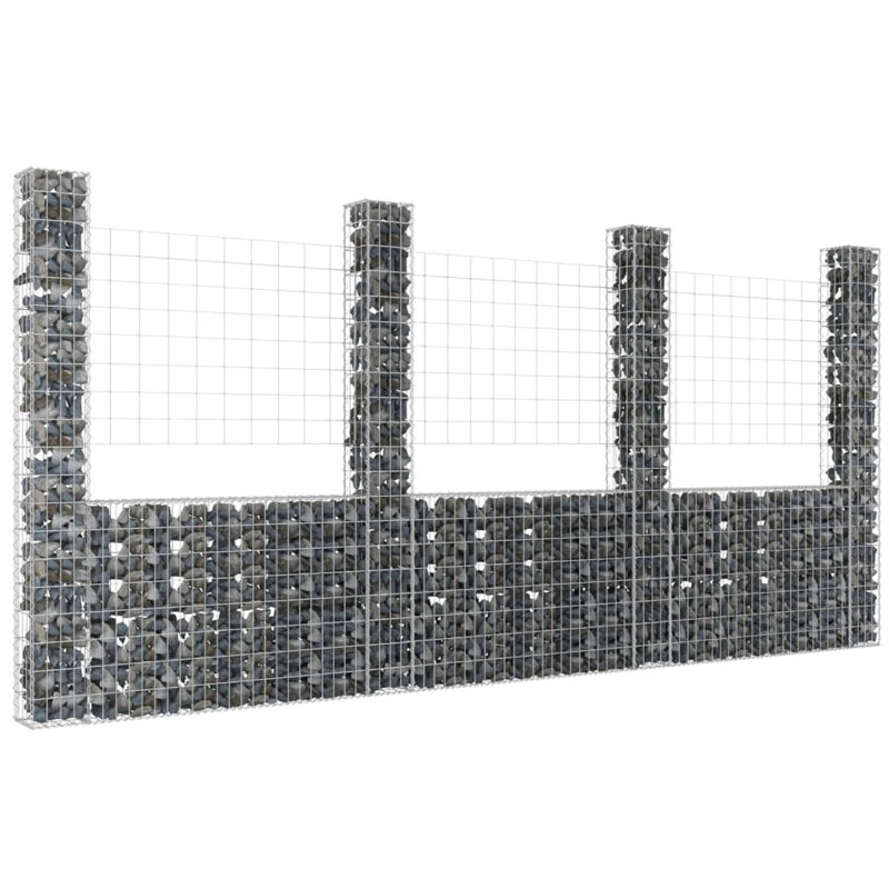 Panneau de clôture en métal argenté, H 78,7 po x l 149,6 po x P 7,9 po