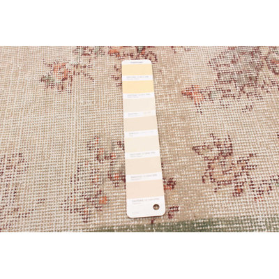Tapis kaki clair rétro Danuel 3 pi 10 po x 6 pi 9 po