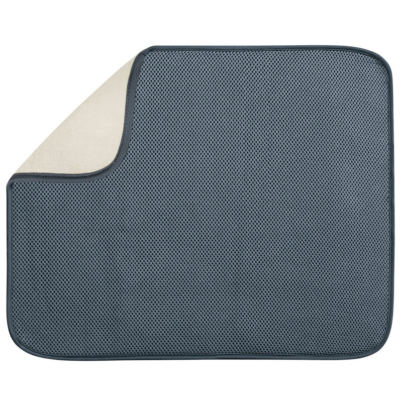 Tapis de cuisine d’intérieur seulement iDry, Étain / ivoire, Rectangle 1 pi 4 po x 1 pi 6 po