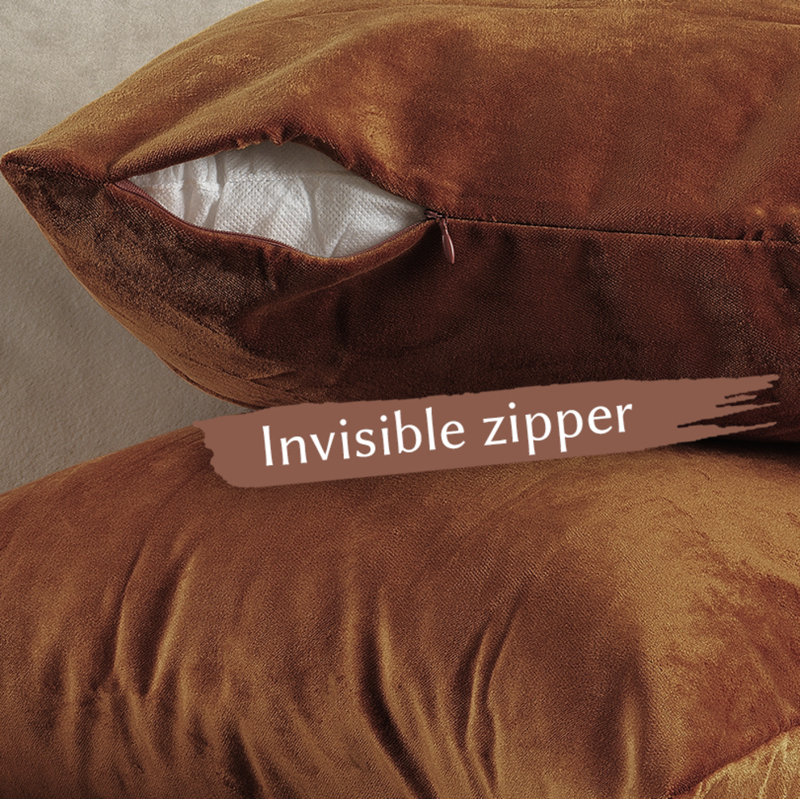 Matte Velvet Pillow Cover, 18" x 18", 59 Spice