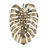 24.8X17.3X2" Gold Monstera Leaf Wall Decor-1612447658