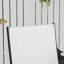 Fauteuil de piscine inclinable avec roulettes - 5 réglages réglables, blanc crème pour les chaises de jardin et de patio