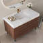 Meuble-lavabo Farmhouse avec lavabo sous-comptoir et quatre tiroirs