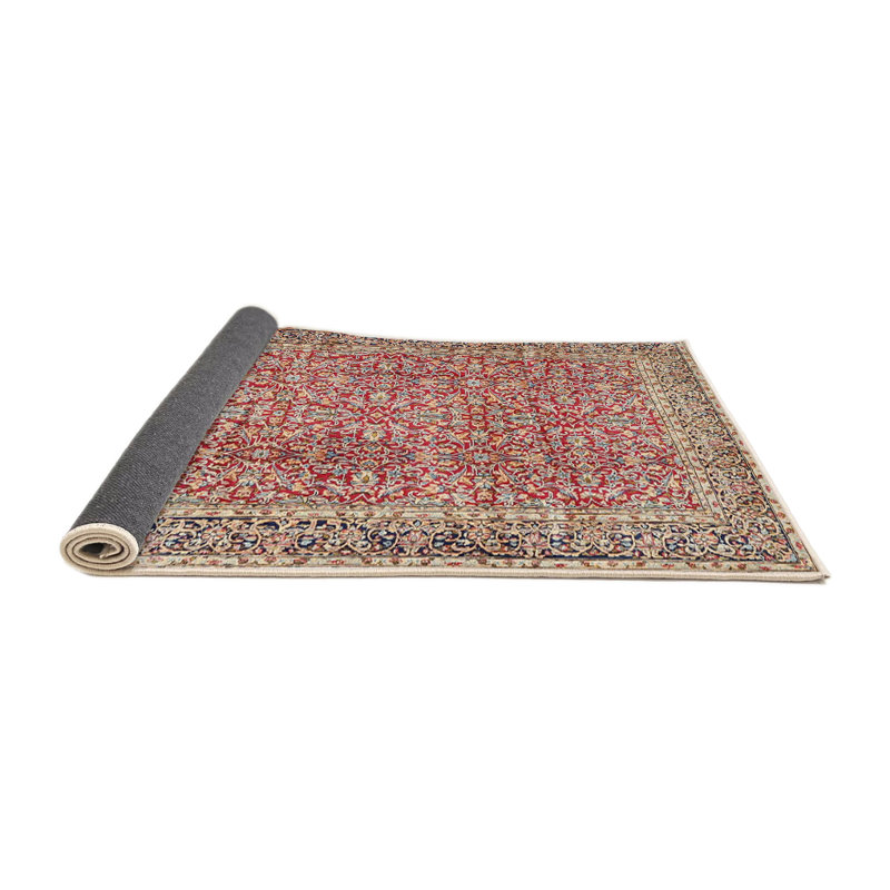 Tapis traditionnel rouge / noir, Rond 4 pi