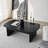 Modern Black Coffee Table, 41.3 x 13.8 x 23.6 inches | 100% Melamine Coated Particle Board with PVC Edgebanding, Thickness: 0.7 inches | Stylish and Durable Design for Living Room & Lounge Spaces-1685050859
