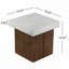 Table d'appoint carrée en béton Rhynd