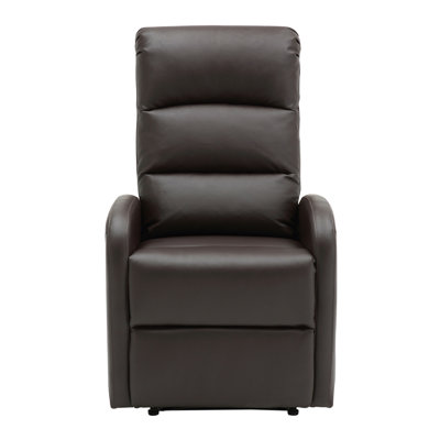 Fauteuil inclinable contemporain en similicuir brun Dormi par Lumisource
