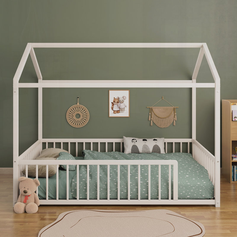 Structure de lit Montessori, Blanc, Double