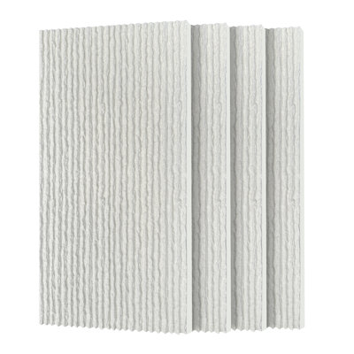 Panneaux muraux 3D en fausse pierre, lambris 4 pièces, décoratif imperméable pour mur de télévision et salon, marbre blanc