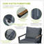 Ensemble de meubles de patio 4 pièces, ensemble de conversation en aluminium, ensemble de canapé de jardin extérieur avec fauteuils, causeuse, table basse centrale et coussins-118043773
