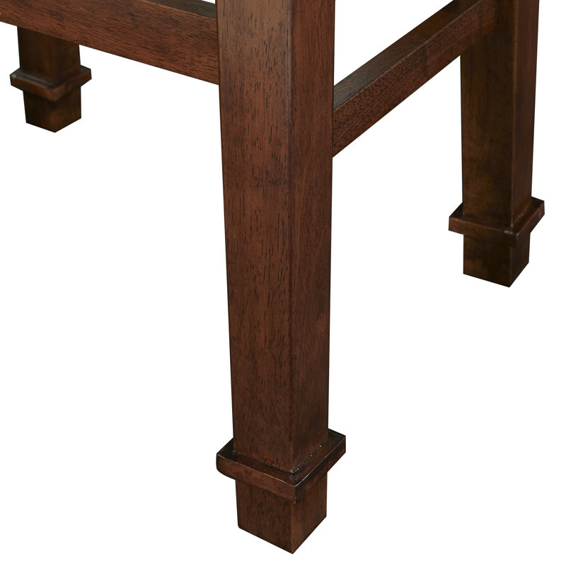 Sandie Sturdy Wood Upholstered Backless Stool, Black, Counter Stool (25" Seat Height)