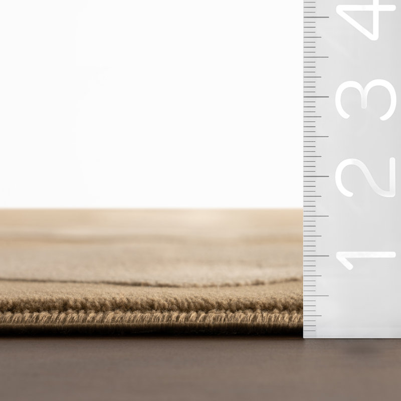  Erielle Diamond Washable Area Rug, Beige, Rectangle 9'3" x 12'