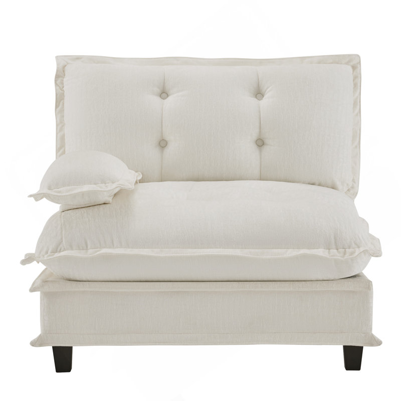Canapé 73 LSF chenille - beige, Beige, Orienté vers la gauche