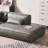 Gray Genuine Leather Modular Sofa cushion couch