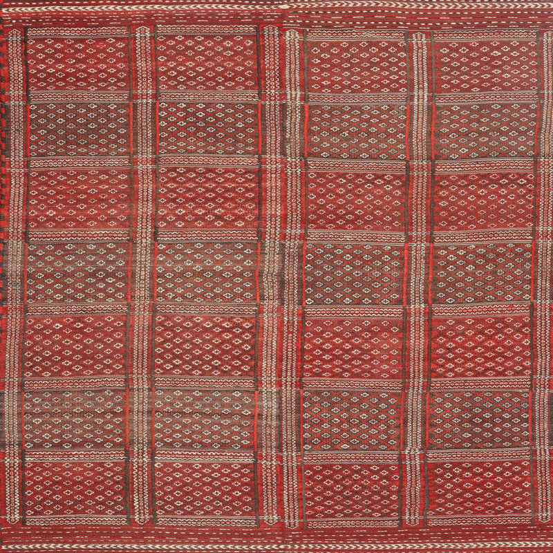 Tapis de zone rouge contemporaine, Carré 4 pi
