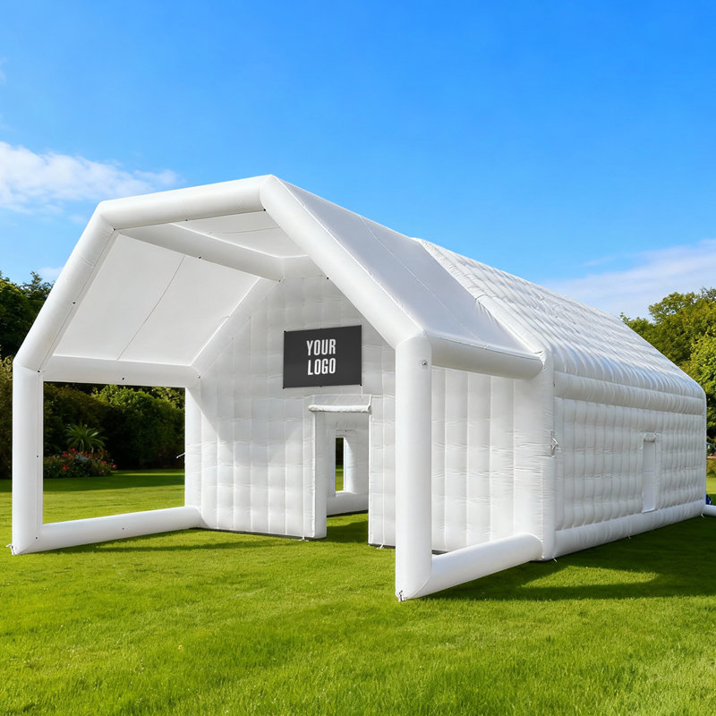 Tente gonflable 39 po x 20 po x 13 pi avec pavillon de jardin gonflable avec fenêtres et sorties de secours pour événements extérieurs, fêtes et célébrations (blanc)