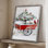 «Christmas Holiday Art Cxxxvii», reproduction d'art encadrée - bois massif