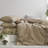MooMee Duvet Cover Set with Zipper Closure & 8 Interior Ties 100% Washed Cotton Twill Soft Linen Like Textured-107383184-115279052