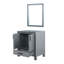 30 po L x P 22 po. Meuble-lavabo gris foncé avec miroir 28 po et rangement 30 po 22 po, 28 po - Espace optimisé-121112105