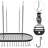 Metal Oval Hanging Pot Rack
