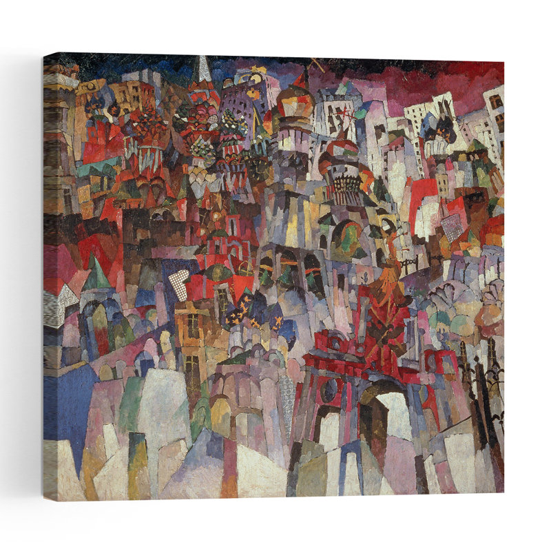 Moscow, 1913 Modern Contemporary Architecture City Wall Art Print by Aristarkh Vasilievic Lentulov - Wrapped Canvas Print