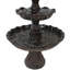 Fontaine d'extérieur traditionnelle à 4 niveaux en résine Keltner - Châtaignier foncé-1703052281