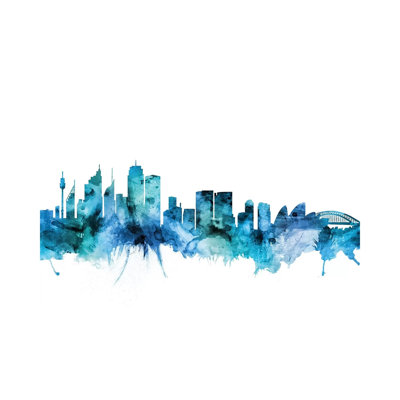 Sydney, Australia Skyline by Michael Tompsett - 1 Piece Wrapped Canvas Wall Art