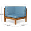 Ensemble de conversation modulaire en bois avec coussins Oana