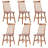  17.5" W Farmhouse Windsor Solid Wood Dining Chairs, Side Chairs Set of 6, Walnut-1939148411-1939148391
