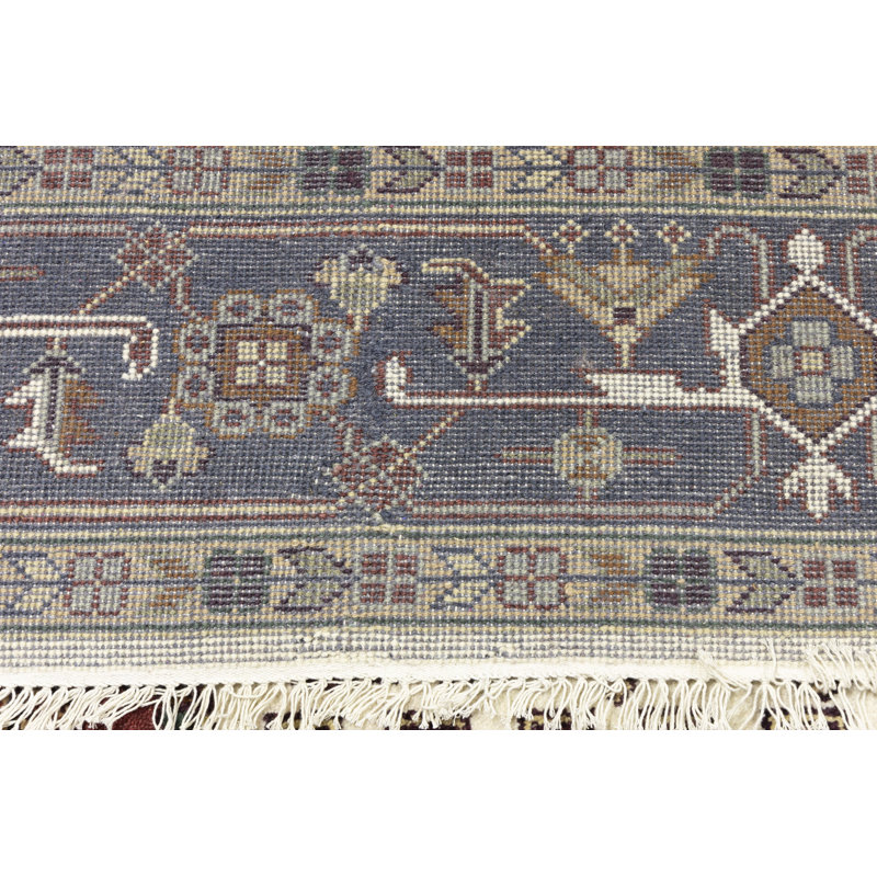 Cream Geometric 9X12 Heriz Serapi Oriental Rug
