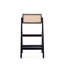 Ensemble de 2 chaises pliantes noires et naturelles