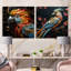 Ensemble de 2 oiseaux oiseaux expressionnistes-1429027750-1429027752