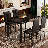 Dining Table Set For 4, 5-Piece Modern Kitchen & Dining Room Table Sets, Faux Marble Kitchen Table With 4 PU Leather Chairs For Small Space, Dinette, Breakfast Nook, Kitchen-1292856676-1292856677