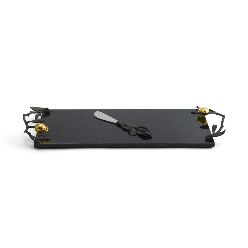 Pomegranate 17.25" L Cheese Board with Knife